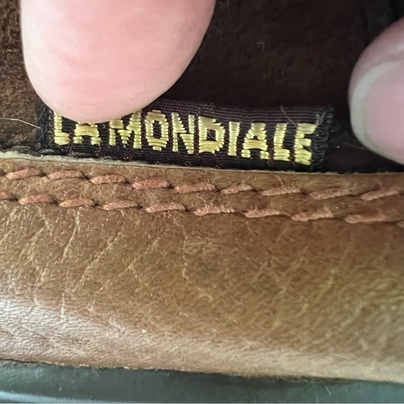 VINTAGE SHEARLING LEATHER WEDGE Y2K SNOW BOOTS SIZE 8.5 - Picture 7 of 10